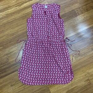 GAP Womens XS Dress Burgundy Paisley Print Sleeveless Summer V-Neck‎ Casual Mini